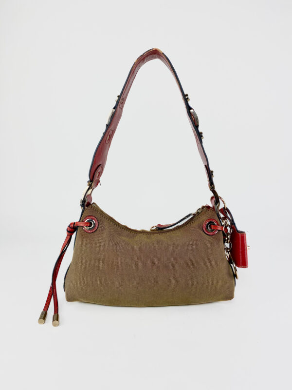 Guess brown bag with red details and iconic logo - Image 4