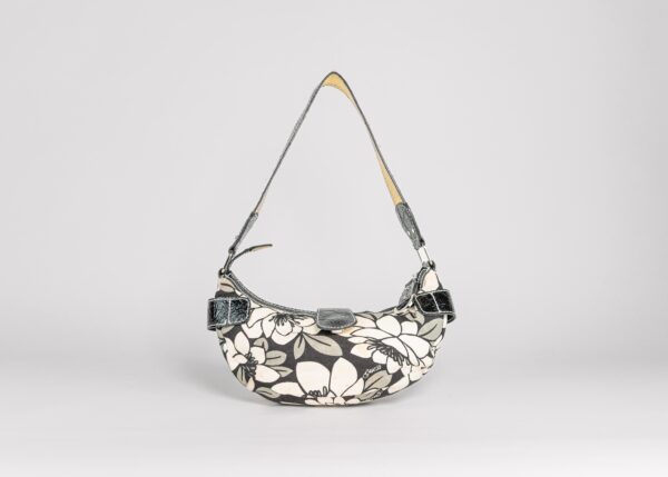 Black and White Floral Guess Vintage Bag - Image 4