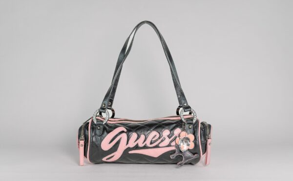 Guess vintage eco-leather bag, featuring bold pink Guess lettering - Image 5