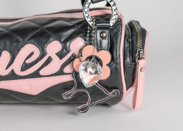 Guess vintage eco-leather bag, featuring bold pink Guess lettering - Image 7