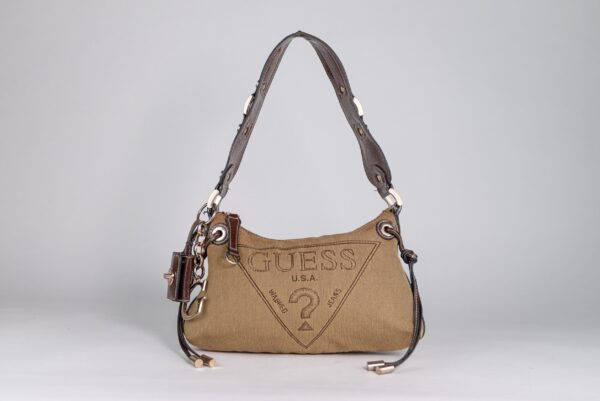 Brown vintage Guess bag with iconic logo