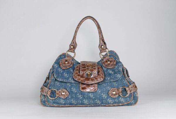 Denim with brown detail Guess bag