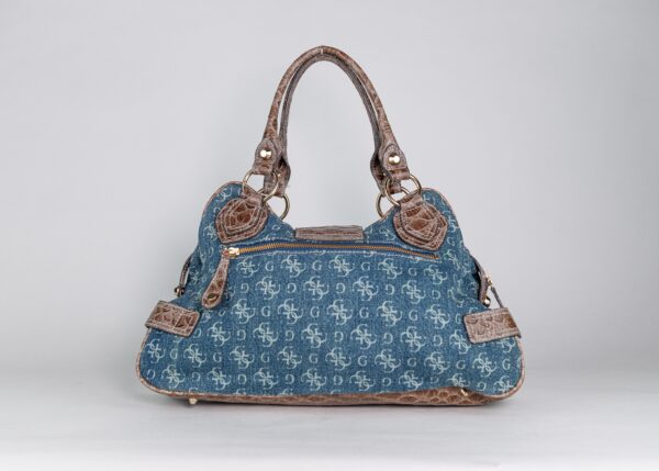 Denim with brown detail Guess bag - Image 3