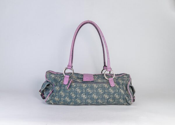 Denim Guess bag with lilac detail - Image 2