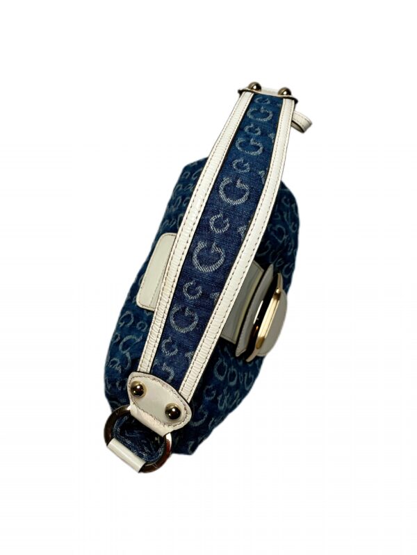 Guess by Marciano bag in classic blue denim with white details - Image 4