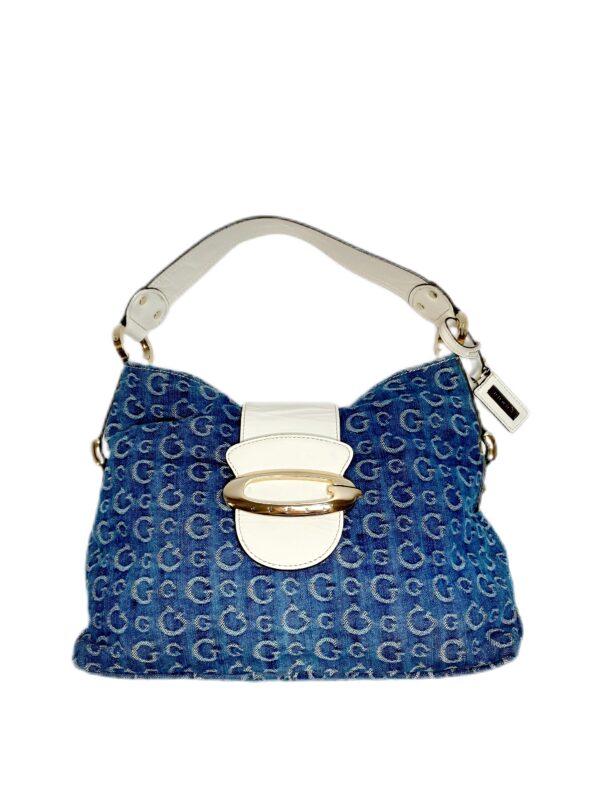 Guess by Marciano bag in classic blue denim with white details