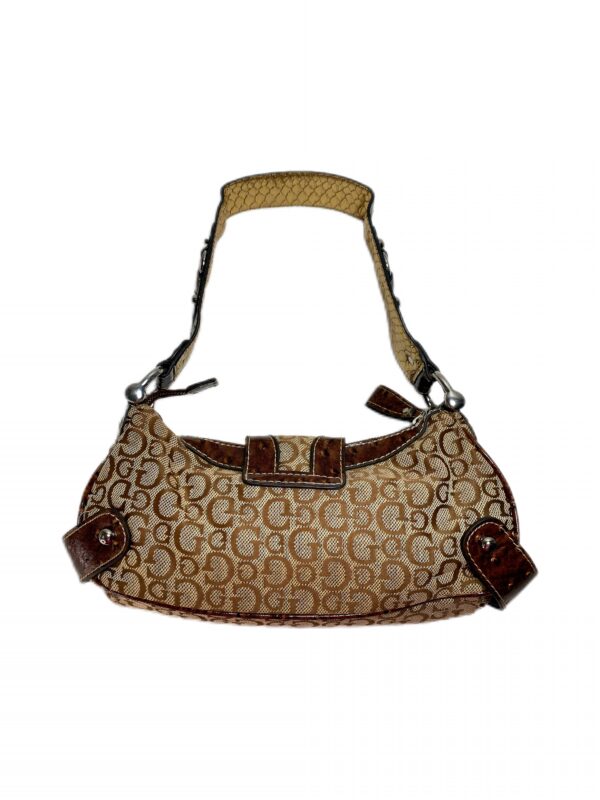 A timeless brown Guess bag with metallic hardware - Image 3