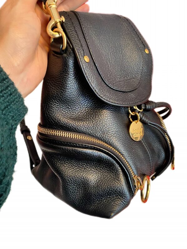 A versatile See By Chloé black leather backpack - Image 2