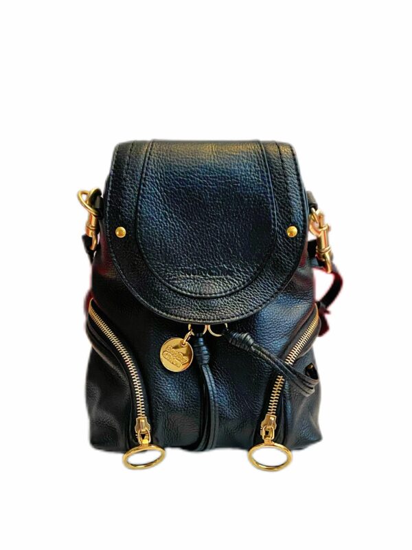 A versatile See By Chloé black leather backpack