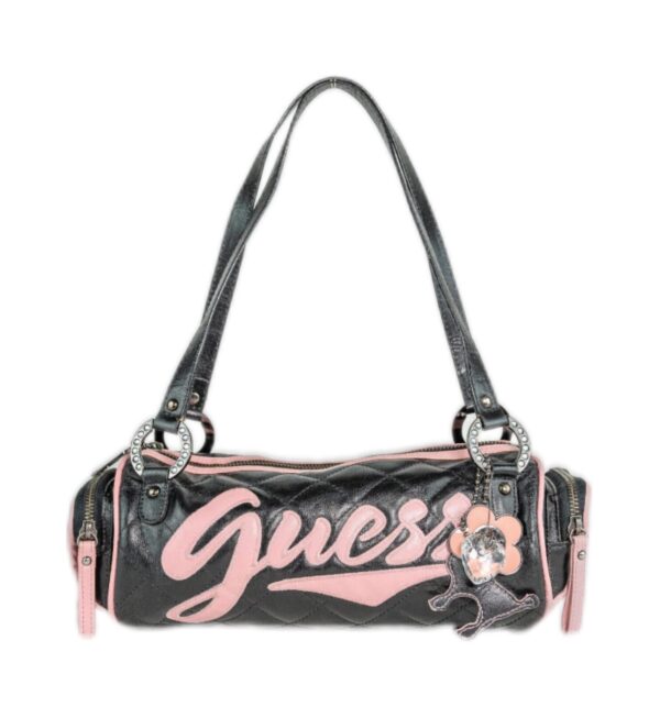 Guess vintage eco-leather bag, featuring bold pink Guess lettering