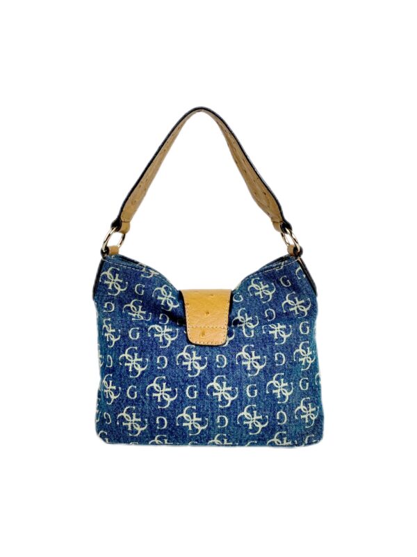 Mini denim Guess bag with brown details - Image 4