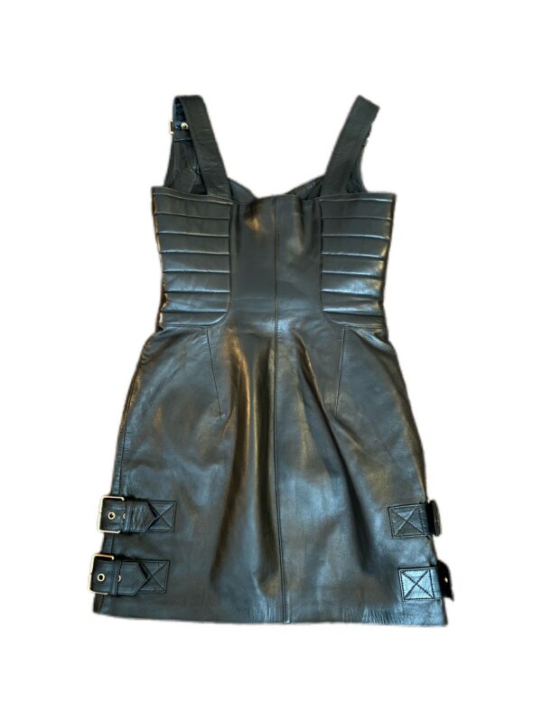 Moschino x H&M Limited Edition Black Leather Mini Dress - Image 5