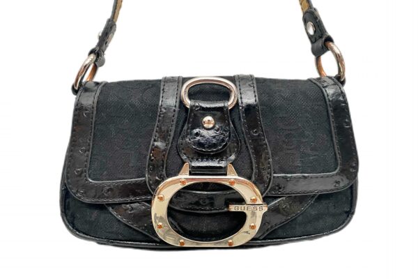 Vintage Guess black bag with silver and gold-tone details - Image 3